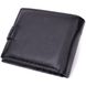 Мужской горизонтальный бумажник из натуральной кожи ST Leather 22466 Черный