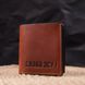 Чоловічий гаманець із вінтажної шкіри із монетницею Слава ЗСУ GRANDE PELLE 16756 Світло-коричневий