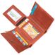 Стильный женский кошелек в три сложения из натуральной кожи Vintage sale_15068 Светло-коричневый