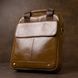 Вертикальная сумка мужская Vintage 14877 Коричневая