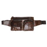 Мужская кожаная поясная сумка Keizer k1886-brown фото