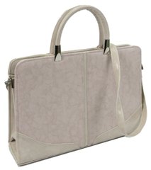 Женский портфель, деловая сумка из эко кожи Arwena бежевая