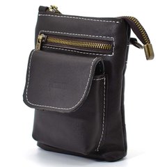 Маленькая мужская сумка на пояс, через плечо, на джинсы коричневая TARWA GC-1350-3md Коричневый