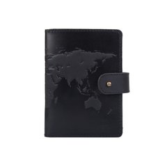 Кожаное портмоне для паспорта / ID документов HiArt PB-02/1 Shabby Night "World Map"