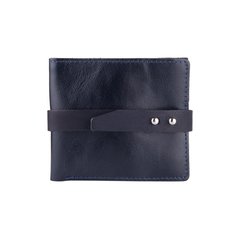 Удобный маленький бумажник на кобурном винте с натуральной кожи синего цвета