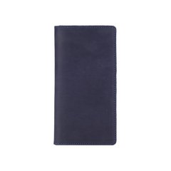 Зносостійкий синій шкіряний гаманець на 14 карт