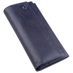 Практичний гаманець з візитниці на кнопці ST Leather 18955 Синій