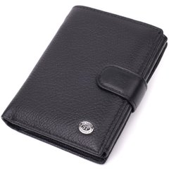 Солідний чоловічий гаманець з натуральної шкіри ST Leather 22467 Чорний