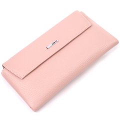 Вместительный женский кошелек из натуральной кожи KARYA 21358 Розовый