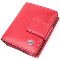 Жіночий вертикальний компактний гаманець із натуральної шкіри ST Leather 19437 Червоний