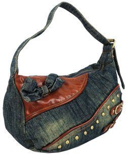 Небольшая женская джинсовая, коттоновая сумочка Fashion jeans bag синяя