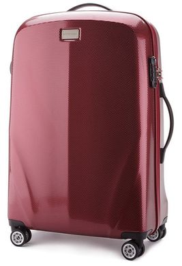 Шикарна пластикова валіза Wittchen 56-3-572-35, Червоний