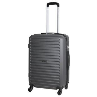 Дорожня валіза середня Vip Collection Ateny сіра 64-69 л пластик ABS (Ateny 24 Gray) vcAteny.24.Gray