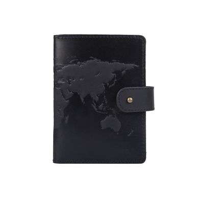 Кожаное портмоне для паспорта / ID документов HiArt PB-02/1 Shabby Night "World Map"