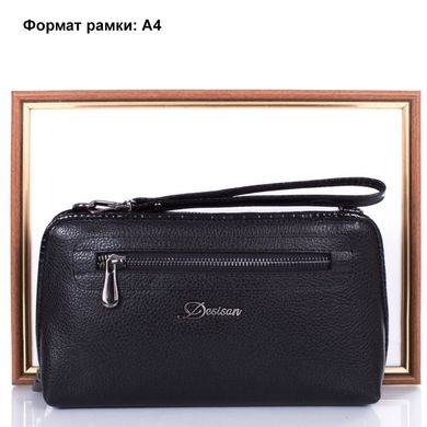 Жіноча шкіряна сумка-клатч DESISAN (ДЕСІСАН) SHI2012-011 Чорний