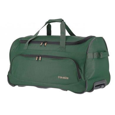 Дорожная сумка на колесах 89 л Travelite Basics Fresh Dark Green Зеленая TL096277-86