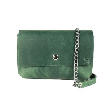Натуральная кожаная мини-сумка Holiday зеленая винтажная Blanknote TW-Hollyday-green-crz