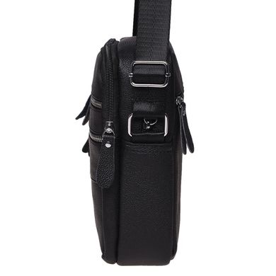 Мужская кожаная сумка Borsa Leather K13923- black