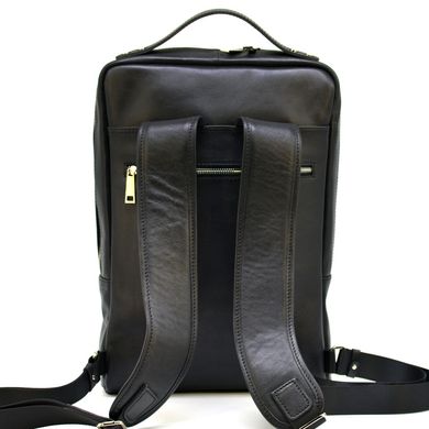 Кожаный рюкзак для ноутбука 15" дюймов TA-1240-4lx в черном цвете Черный