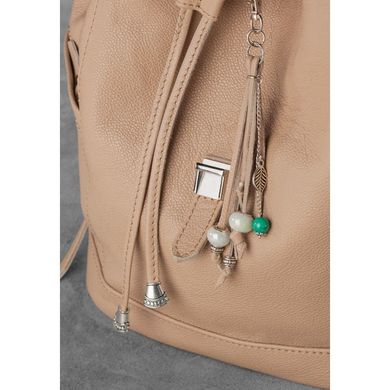 Натуральная кожаный рюкзак Олсен крем-брюле - бежевый Blanknote BN-BAG-13-crem-brule