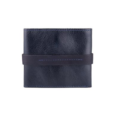 Зручний маленький гаманець на кобурною гвинті з натуральної шкіри синього кольору