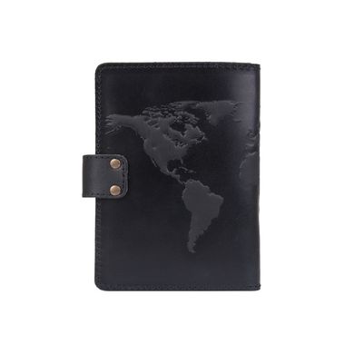 Шкіряне портмоне для паспорта / ID документів HiArt PB-02/1 Shabby Night "World Map"