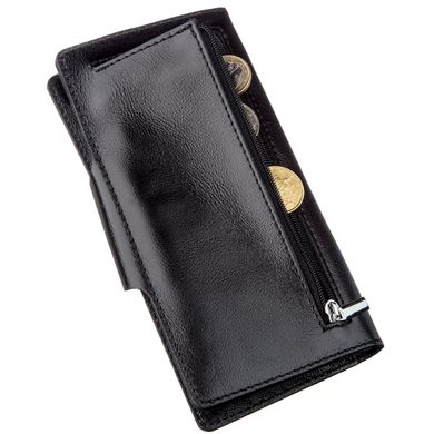 Бумажник мужской вертикальный из кожи алькор на кнопках SHVIGEL 16177 Черный