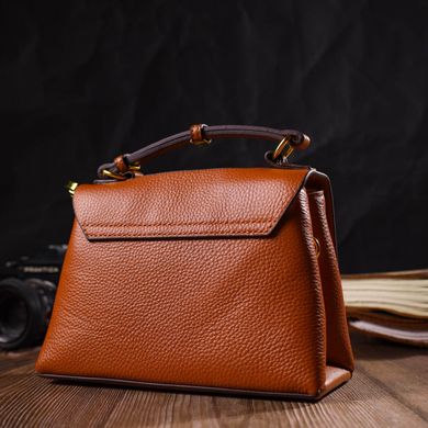Елегантна сумка жіноча з натуральної шкіри 22073 Vintage Руда