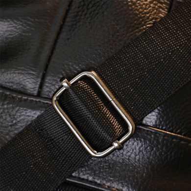 Шкіряна невелика чоловіча сумка Vintage 20370 Чорний