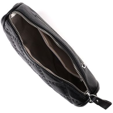 Кожаная женская сумка полукруглого формата на плечо Vintage 22394 Черная
