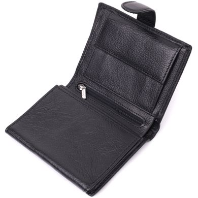 Солидный мужской бумажник из натуральной кожи ST Leather 22467 Черный
