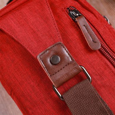 Стильна плечова сумка для чоловіків із щільного текстилю Vintage 22189 Бордовий