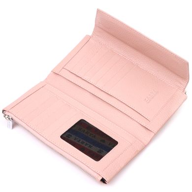 Місткий жіночий гаманець з натуральної шкіри KARYA 21358 Рожевий