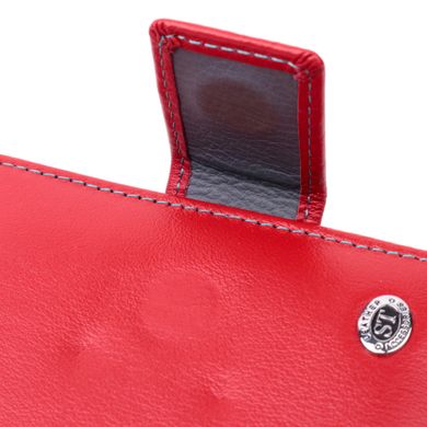 Женский вертикальный компактный кошелек из натуральной кожи ST Leather 19437 Красный