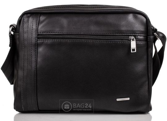 Современная мужская сумка компактных размеров из кожзама MIS MS34164, Черный