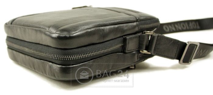 Стильна сумка з натуральної шкіри TOFIONNO 00307, Чорний