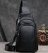 Рюкзак мужской Vintage 14623 кожаный Черный
