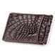 Затискачач CROCODILE LEATHER 18052 з натуральної шкіри крокодила Коричневий