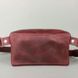 Натуральная кожаная поясная сумка бордовая винтажная Blanknote TW-BeltBag-mars-crz