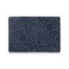 Дизайнерська шкіряна обкладинка для паспорта блакитного кольору, колекція "Buta Art"
