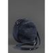 Натуральная кожаная круглая женская сумка Бон-Бон темно-синяя Blanknote BN-BAG-11-navy-blue