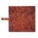 Гарний тревел-кейс з натуральної шкіри кольору глини з художнім тисненням "Mehendi Art"