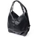 Практичная женская сумка с ручками KARYA 20879 кожаная Черный