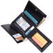 Женский кошелек в три сложения из натуральной кожи Vintage sale_15069 Черный