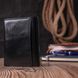 Женский кошелек в три сложения из натуральной кожи Vintage sale_15069 Черный