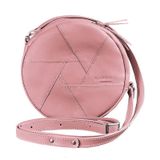 Натуральная кожаная круглая женская сумка Бон-Бон розовая Blanknote BN-BAG-11-pink-peach фото