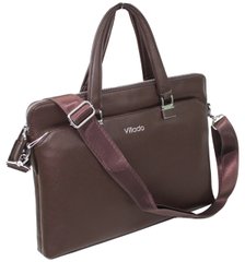 Женский деловой портфель из эко кожи Villado коричневый