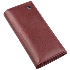 Жіночий гаманець на кнопці ST Leather 18855 Темно червоний