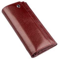 Жіночий гаманець з монетницьою на блискавки ST Leather 18956 Темно-червоний