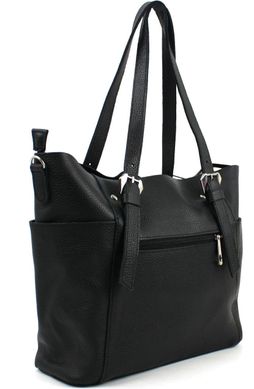 Женская кожаная сумка с двумя ручками Borsacomoda черный